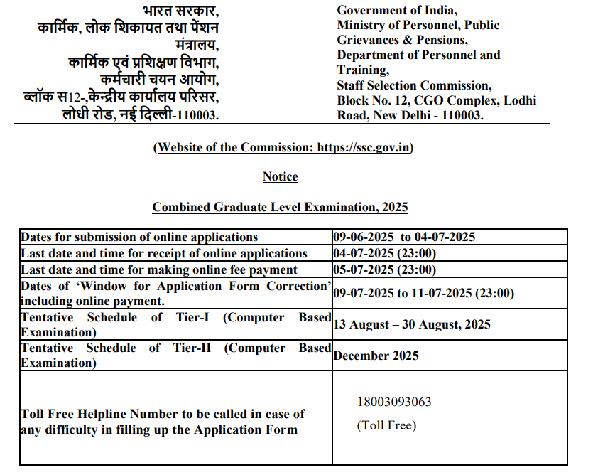 SSC CGL 2025